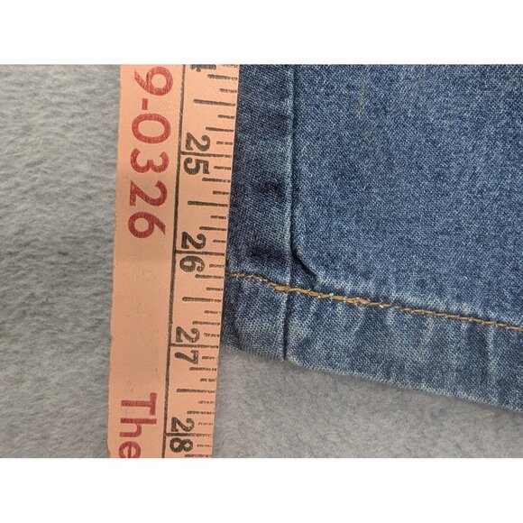 Mainstreet Blues Overalls Womens 24W Blue Denim Bib Capri Cropped Plus Size - Picture 7 of 11